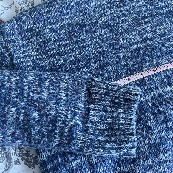 Wool Blend Chunky Boxy Knit Turtleneck Sweater - Picture 4 of 9